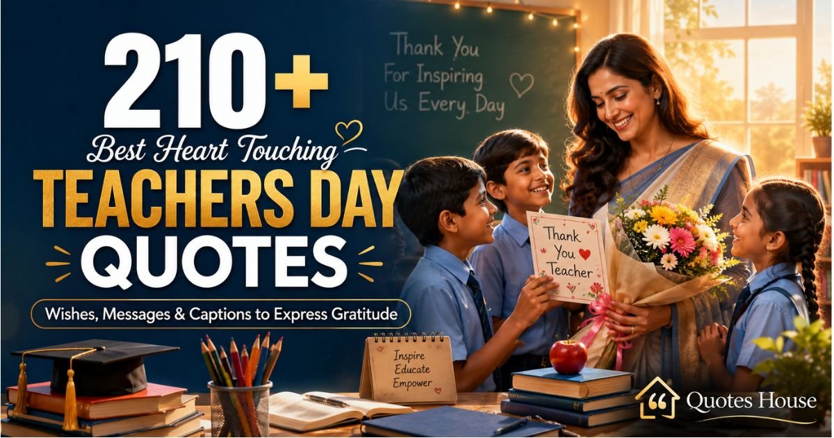 210+ Best Heart Touching Teachers Day Quotes with wishes, messages, and captions to express gratitude to teachers.